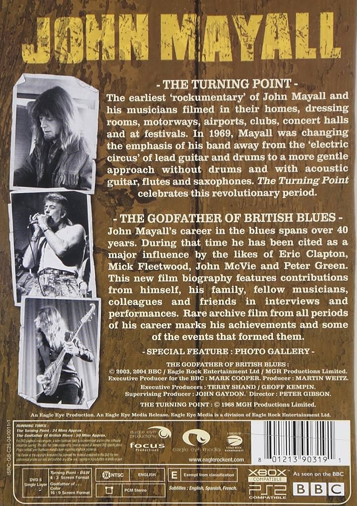 (未使用･未開封品)Godfather of British Blues / Turning Point / [DVD] Amazon.com: John Mayall - Godfather of British Blues